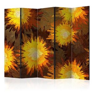 Paraván Sunflower dance Dekorhome 225x172 cm (5-dielny) vyobraziť