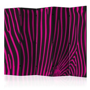Paraván Zebra pattern (violet) Dekorhome 225x172 cm (5-dielny) vyobraziť