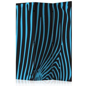 Paraván Zebra pattern (turquoise) Dekorhome 135x172 cm (3-dielny) vyobraziť
