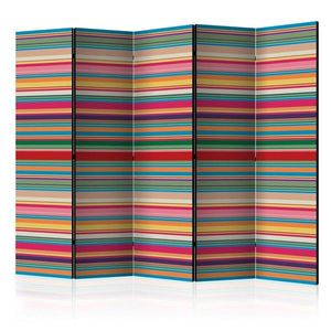 Paraván Subdued stripes Dekorhome 225x172 cm (5-dielny) vyobraziť