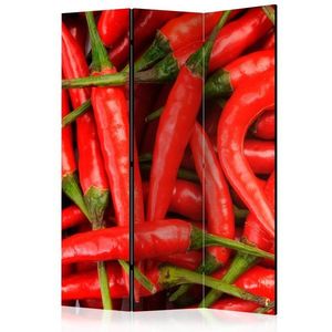 Paraván Chili pepper - background Dekorhome 135x172 cm (3-dielny) vyobraziť