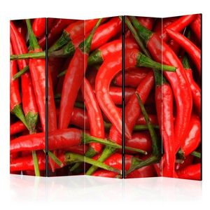 Paraván Chili pepper - background Dekorhome 225x172 cm (5-dielny) vyobraziť