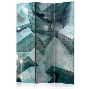 Paraván Concrete Cubes (Green) Dekorhome 135x172 cm (3-dielny) vyobraziť