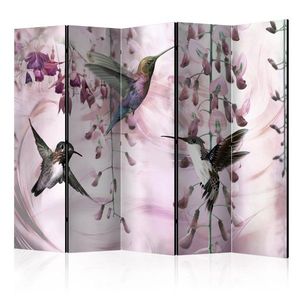 Paraván Flying Hummingbirds (Pink) Dekorhome 225x172 cm (5-dielny) vyobraziť