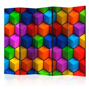 Paraván Colorful Geometric Boxes Dekorhome 225x172 cm (5-dielny) vyobraziť