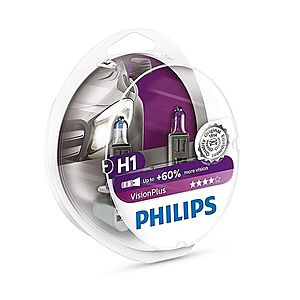 Philips SADA 2x Autožiarovka Philips VISION PLUS 12258VPS2 H1 P14, 5s/55W/12V 3250K vyobraziť