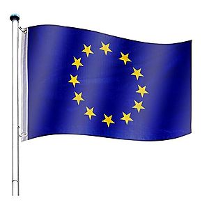 Vlajkový stožiar vrátane vlajky Európska únia - 650 cm vyobraziť