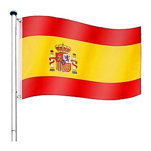 Vlajkový stožiar vrátane vlajky Španielsko - 650 cm vyobraziť