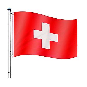 Vlajkový stožiar vrátane vlajky Švajčiarsko - 650 cm vyobraziť