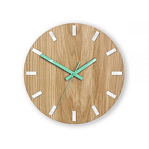 Nástenné hodiny Simple Oak hnedo-mätové vyobraziť