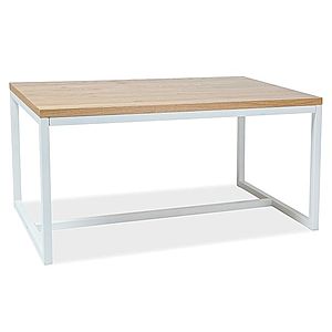 Byvajsnami SK, ROSAL jedálenský stôl, masív, 180x90x cm, dub/biela vyobraziť