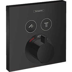 Hansgrohe ShowerSelect - Termostat pod omietku pre 2 spotrebiče, matná čierna 15763670 vyobraziť