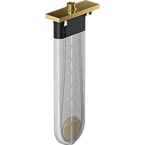 Hansgrohe sBox - Priechodka vyťahovacej sprchy s hadicou, pre montáž na okraj vane, hranatá, leštený vzhľad zlata 28010990 vyobraziť