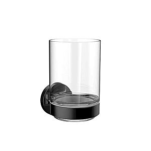 Emco Round - Držiak s pohárom, montáž pomocou lepenia alebo vŕtania, čierna 432013300 vyobraziť
