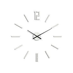 3D nalepovacie hodiny Carlo biele vyobraziť
