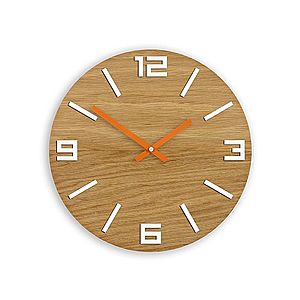 Nástenné hodiny Arabic hnedo-bielo-oranžové vyobraziť