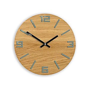 Nástenné hodiny Arabic Wood hnedo-šedé vyobraziť