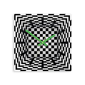 Nástenné hodiny Ilusion čiernobiele vyobraziť
