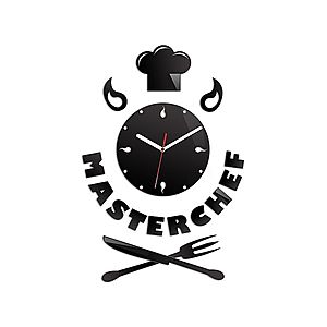 Nástenné hodiny Master Chef čierne vyobraziť