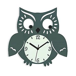 Nástenné hodiny Owl sivé vyobraziť