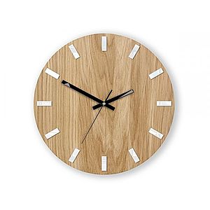 Nástenné hodiny Simple Oak hnedo-čierne vyobraziť