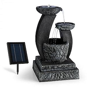 Blumfeldt Fantaghiro, záhradná fontána, solárny panel, 3 W, LED polyresín, vzhľad kameňa vyobraziť