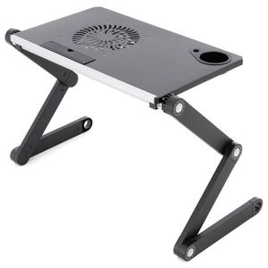 Divero 71765 Notebookový stolík s USB ventilátorom - striebornočierny vyobraziť