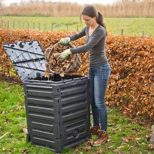 Záhradný kompostér 300l čierny Dekorhome vyobraziť