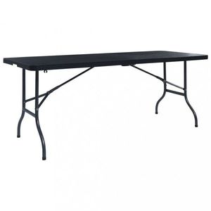 Skladací záhradný stôl 180 cm čierna Dekorhome vyobraziť