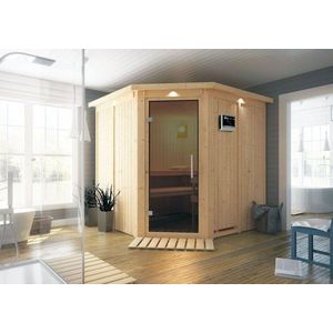 Interiérová fínska sauna 196 x 196 cm Dekorhome vyobraziť