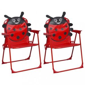 Detské záhradné stoličky 2 ks Dekorhome Červená vyobraziť