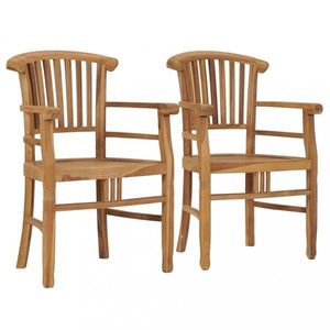 Záhradné stoličky 2 ks teakové drevo Dekorhome vyobraziť