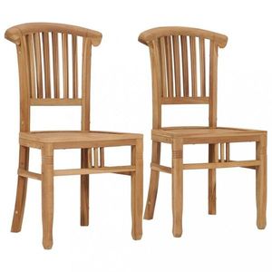 Záhradné stoličky 2 ks teakové drevo Dekorhome vyobraziť