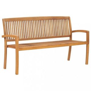 Záhradná lavička 3miestny teakové drevo Dekorhome vyobraziť