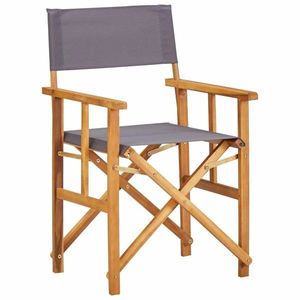 Režisérska stolička akáciové drevo Dekorhome Sivá vyobraziť