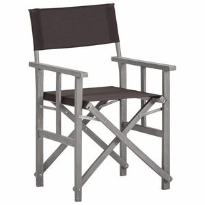 Režisérska stolička akáciové drevo Dekorhome Čierna vyobraziť