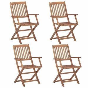 Skladacia záhradná stolička 4 ks akáciové drevo Dekorhome vyobraziť