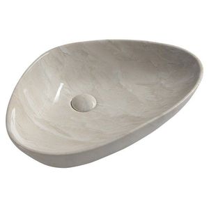 SAPHO - DALMA keramické umývadlo na dosku 58, 5x39 cm, marfil 227 vyobraziť