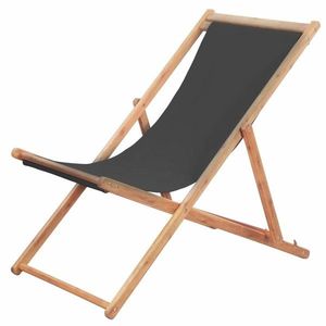 Skladacia plážová stolička látková Sivá vyobraziť
