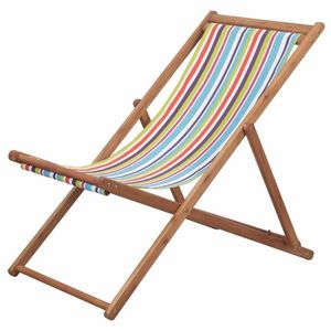 Skladacia plážová stolička látková Viacfarebné vyobraziť