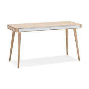 Pracovný stôl z dubového dreva Gazzda Ena, 140 × 60 cm vyobraziť