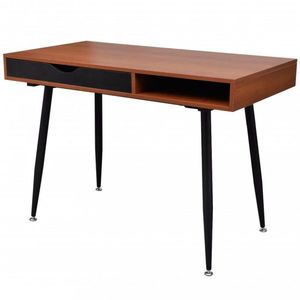 Písací stôl 110x55 cm hnedá / čierna Dekorhome vyobraziť