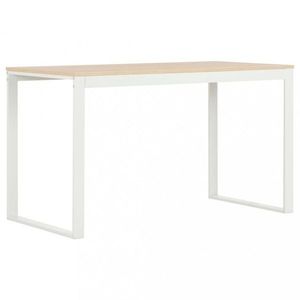 Písací stôl 120x60 cm drevotrieska / oceľ Dekorhome Biela / dub vyobraziť