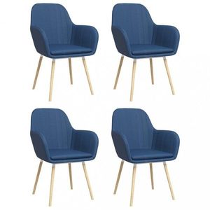 Jedálenská stolička 4 ks látka / bukové drevo Dekorhome Modrá vyobraziť
