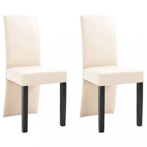 Jedálenská stolička 2 ks umelá koža / drevo Dekorhome Krémová vyobraziť