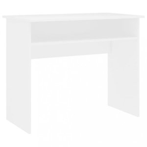 Písací stôl s policou 90x50 cm Dekorhome Biela vyobraziť