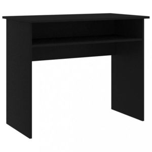 Písací stôl s policou 90x50 cm Dekorhome Čierna vyobraziť
