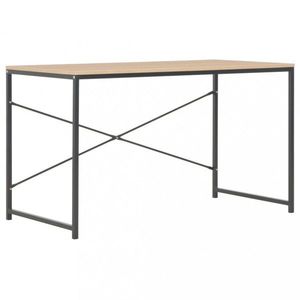 Písací stôl 120x60 cm drevotrieska / oceľ Dekorhome Čierna / dub vyobraziť