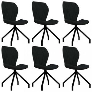 Jedálenská stolička 6 ks umelá koža Dekorhome Čierna vyobraziť