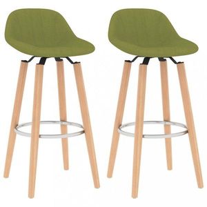 Barové stoličky 2 ks látka / buk Dekorhome Zelená vyobraziť